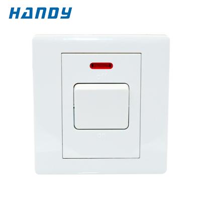 China Stainless Steel Wire Drawing 220v 1 Way Electrical Switches Push Button Light Wall Switch for sale