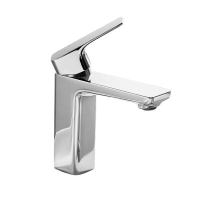 China High Quality Commercial Brass Single Lever Metered Square Basin Faucets Basin Mixer Taps Bathroom Basin Faucets for sale