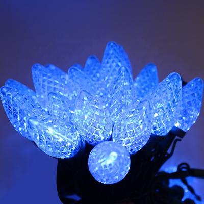 China Garden C9 LED Christmas Lights Multi-Color LED Bulbs with Stringer Commerical Grade Shatter-Resistant Indoor and Green Light for sale