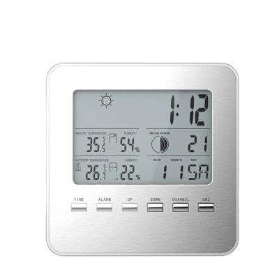 China Indoor Outdoor Humidity Weather Temperature Gauge Remote Weather Monitoring Station For Home for sale