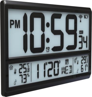 China ABS Big Digital Wall Clock Display Digital Bathroom Clock For Indoor Outdoor for sale