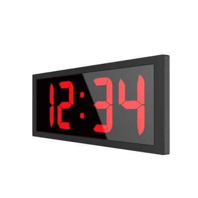 China RCC Battery Digital Wall Clock LED Display Bedroom Clock Digital With Backlight for sale