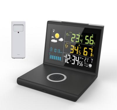 Cina Caricabatterie wireless e orologio meteorologico con uscita DC5V/1A in vendita