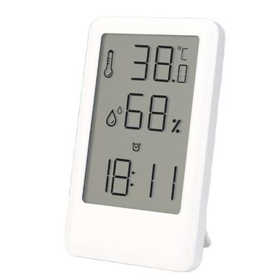 China Reloj de alarma de pantalla LCD con función de control de temperatura y humedad en venta