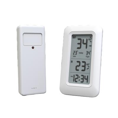 Chine Logo personnalisé Thermomètre sans fil intérieur extérieur Thermomètre hygromètre CE ROHS Affichage LCD numérique à vendre