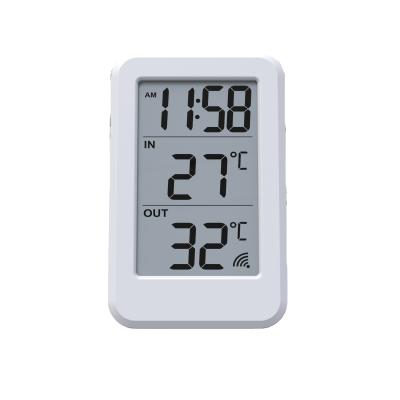 China Wireless wifi thermometer hygrometer LCD Clock digital thermo hygro for sale