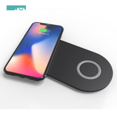 China 2025 Hot Offer Dual Fast Wireless Charger Pad Draadloze stand Te koop