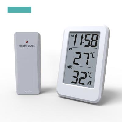 China Factory Direct Sale digital thermometer household thermometers Wireless Indoor Outdoor Thermometer with Clock for sale