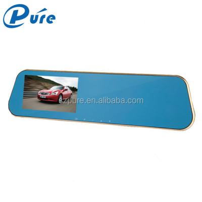 China Dual G-sensor cameras car dvr rearview mirror recorder, 4.3inch rear view mirror camera for sale