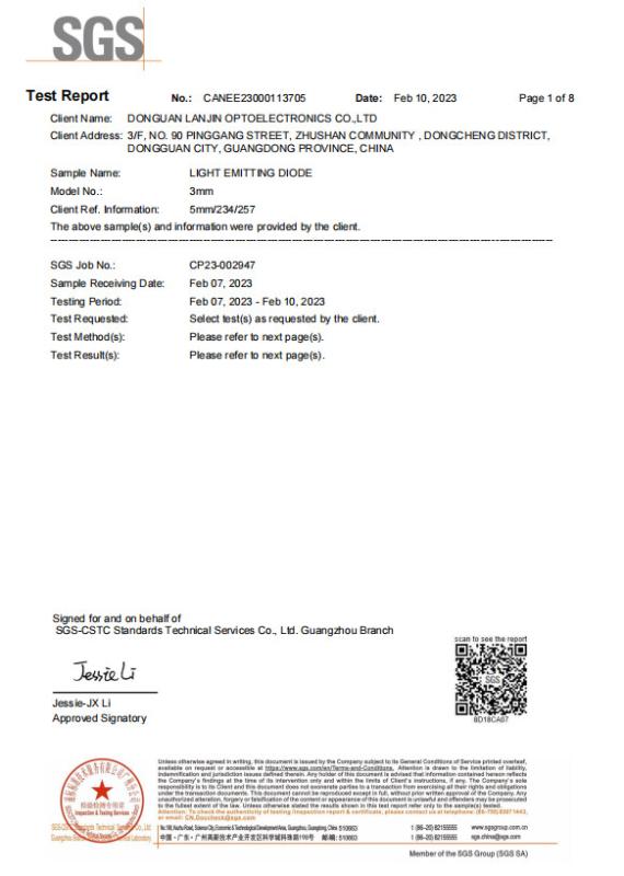 RoHS - Dongguan Lanjin Optoelectronics Co., Ltd.