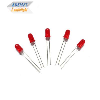 China Rojo 3 mm a través del agujero LED 0.06W Disposición térmica Alto brillo en venta