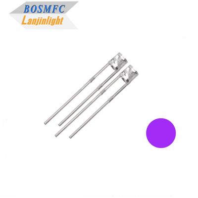 Κίνα Φλατ Top UV LED Chip Diode 3mm Through Hole 365nm για ανίχνευση κοσμημάτων προς πώληση