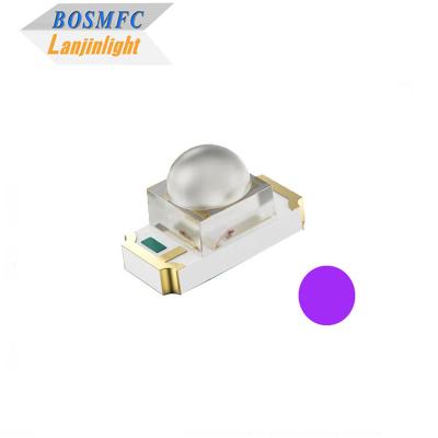 Chine 1206 SMD UV LED Chip Dome Lentille 405nm UVA Diode LED lumineuse pour imprimante 3D à vendre