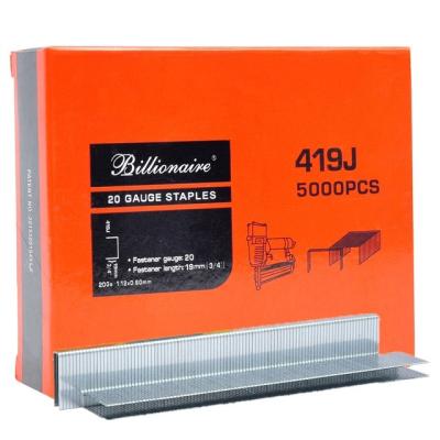 China Flat Staples For Furniture 419J Metal Staples for sale