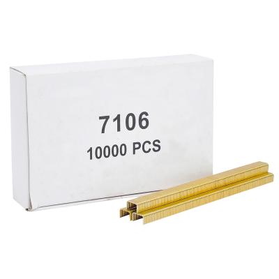 China Furniture 22 Gauge 7106 Size Spike Nails Size Series U Type Fine Wire Wire Staples For Wood Furniture for sale