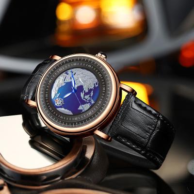 China Chinese day/date brand manufacturers sell new planet 3D engraved outdoor fashion waterproof men's mechanical watches for sale