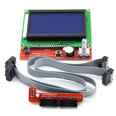 China Graphic LCD 12864 Version Smart Display Controller Module With Adapter And Cable For RAMPS 1.4 Reprap 3D Kit LCD12864 Printer for sale