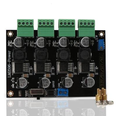 China Step-Down Voltage Regulator 5-40V to 3.3V 5V 12V Adjustment Adjustable Step-Down Voltage Regulator, LM2596 4 Way Multiple Output Switching Power Supply Module for sale