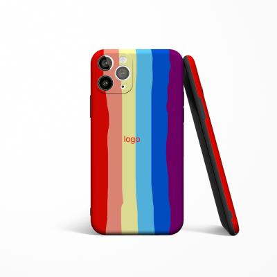 China Protect High Quality Mobile Phone Case Honatop Rainbow Liquid Silicon For Xiaomi 10lite MI NOTE10/10pro mi10T lite Accept to customize color logo for sale