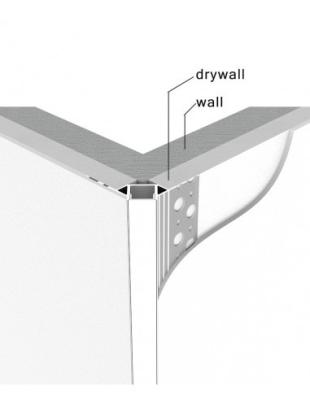 China Decorations Gypsum Plaster External Corner, Exterior Mounted Aluminum Strip Front Ledge Corner Profile for sale