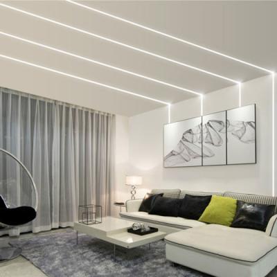 China Decorations For Ceiling Edge Mount Gypsum Plaster Strips Aluminum Extruded Empotrado Led Profiles Drywall Light Channel Gypsum for sale