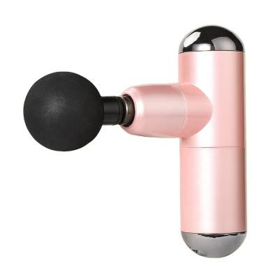 China Cheap Quality Body Massager Gun Rechargeable 6 Level Variable Frequency Mini Vibration With Heat Massage Mounted Color Metal 18mm for sale