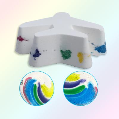 China Wholesale Home Organice Colorful Bubble Fizzer Factory OEM Rainbow Magic Bath Bomb for sale