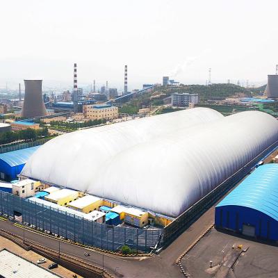 China Custom Circular Air Supported Membrane Structure Charcoal Inflatable Shed Constant Temperature Building Outdoor Advertising Promotion for sale