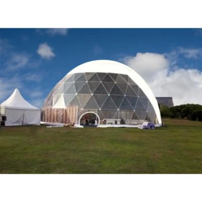 China Prefab dome house hotel UV resistance wind proof tent glamping geodesic dome tent canopy for resort for sale