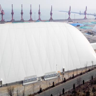 China Outdoor advertising promotion portable inflatable gas film dome tent building membrane structure large-scale storage inflatable stadium for sale