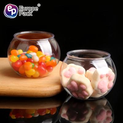 Cina Round ball shape plastic cup dessert pudding,wholesale disposable clear plastic mini dessert cups in vendita