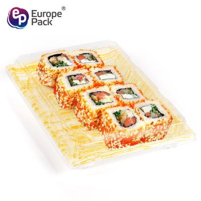 Κίνα Newest design 10 inch square shape takeaway disposable patisserie sushi packaging tray προς πώληση