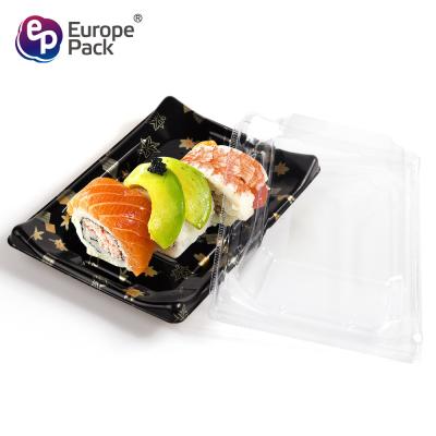 China Wholesale disposable cheap blister packaging plastic square sushi tray for sale