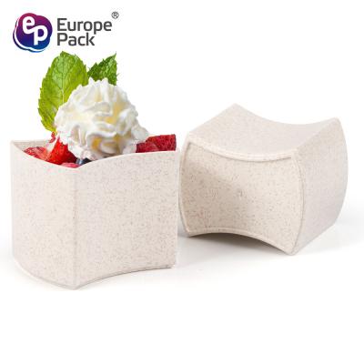 China Alibaba hot sale biodegradable material special shape 66ml dessert cereal cup Te koop