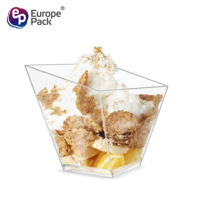 Κίνα Transparent disposable 2oz plastic dessert cups with irregular shape προς πώληση