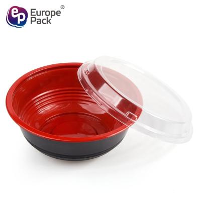 Cina New products high quality 700ml disposable donburi plastic bowl with lids in vendita