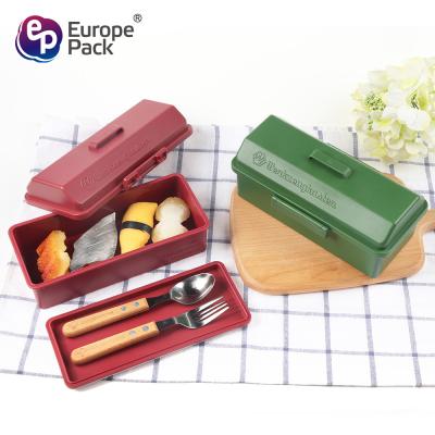 Китай Portable lunch box with cutlery can  microwave  plastic sushi box продается