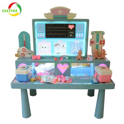 China Big Steel Doctor Baby Kid Doctor Puzzle Kit Educational Toy Tabletop Play Set for sale