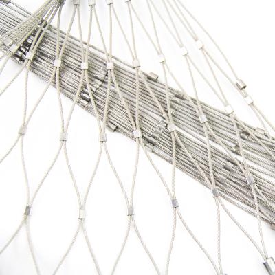 China Baina Flexible Banded Type Flexible Metal Wire Rope Mesh Garden Plant Trellis Netting for sale