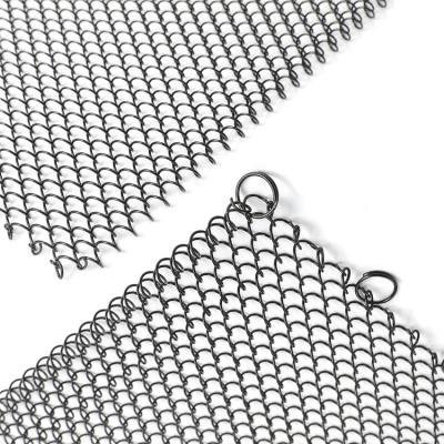 China Corrosion Resistance Fireplace Chainmail Metal Mesh Curtain Screen for sale