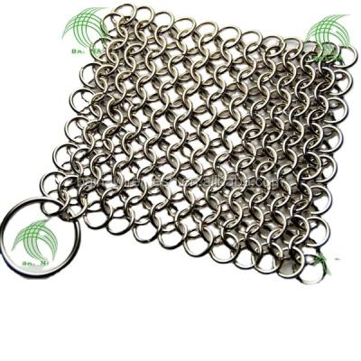 China Beautiful chain mail cookware scrubber for sale