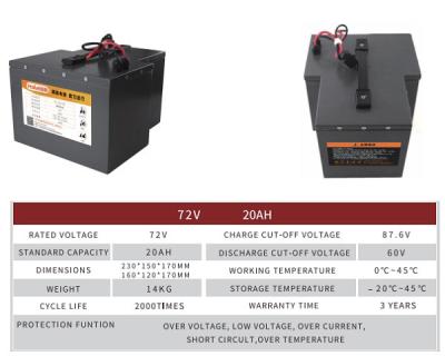 China Lithiumbatterie für tragbare Elektromotorräder Lifepo4 60V 30AH mit Metallgehäuse zu verkaufen