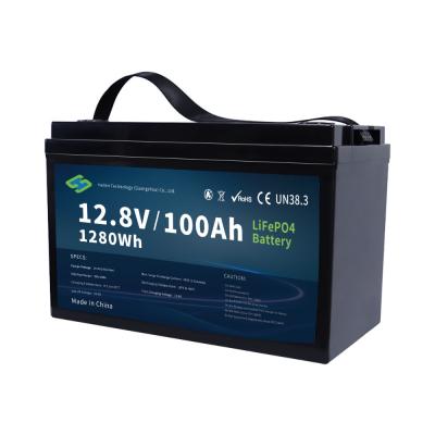 China Hertz 12100 Deep Cycle LiFePO4 Battery 12.8V 100Ah for Energy Storage, High Cycle Life, IP65 Waterproof for sale