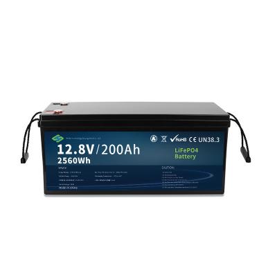 China Hertz 12200 LiFePO4 Li-Ion RV batterij 12.8V 100Ah 2560Wh, diepe cyclus, 6000+ levenscycli, IP65 waterdicht Te koop