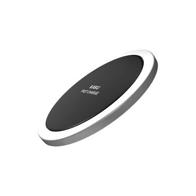 China KAKUSIGA Ultra Thin 10w Wireless Phone Charger QI Wireless Fast Charging Portable Wireless Chargers For Phone for sale