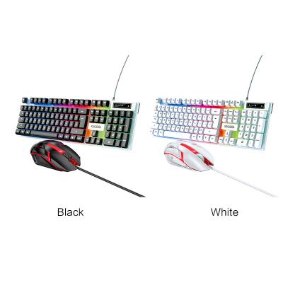 China Capacitive USB Wired RGB Colorful Gaming Keyboard Mouse Set KSC-734 GUANGYING Fashion Keyboard and Mouse Sets for sale