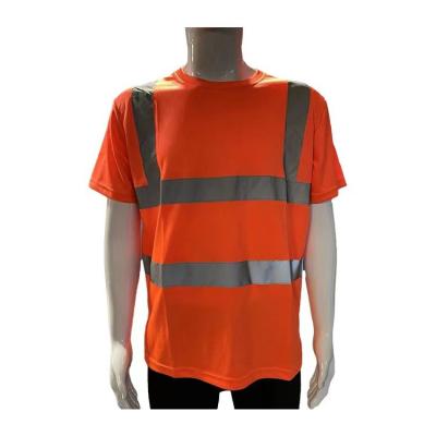 China Breathable High Visibility Short Sleeve Safety Hi Vis Reflective T-shirt Work Uniform Shirt for sale