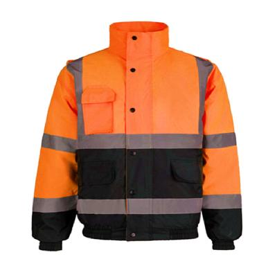 China Water proof Custom Waterproof Casual High Visibility Night Time Work Reflective Safety Bomber Jacket for sale