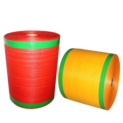 China Recyclable HDPE Raschel bags in roll with logo raschel bags on roll with brand printed for auto packaging for sale