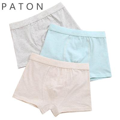 China Antibacterial Custom High Quality Single Boys Cotton Factory PATON Factory PATON Boxer 100% Seamless Underwear for sale